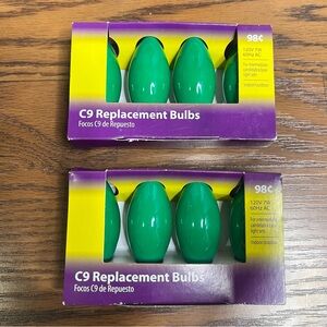 C9 green replacement light bulbs